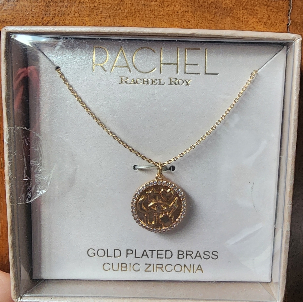 14kt Goldplated Brass With Cubic Zirconia Evil Eye Necklace Rachel Roy